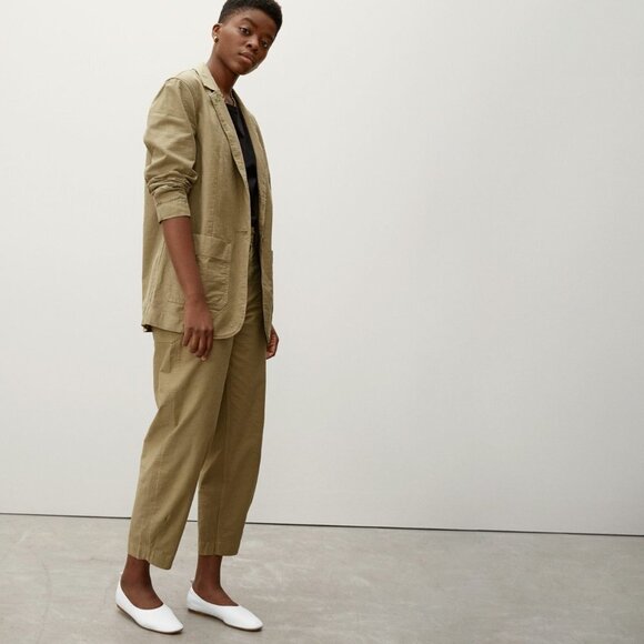 EVERLANE The Italian Leather Day Glove Flat in White size 11 WORN - Picture 3 of 14